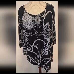 Nygard Black and White Women's Top XL